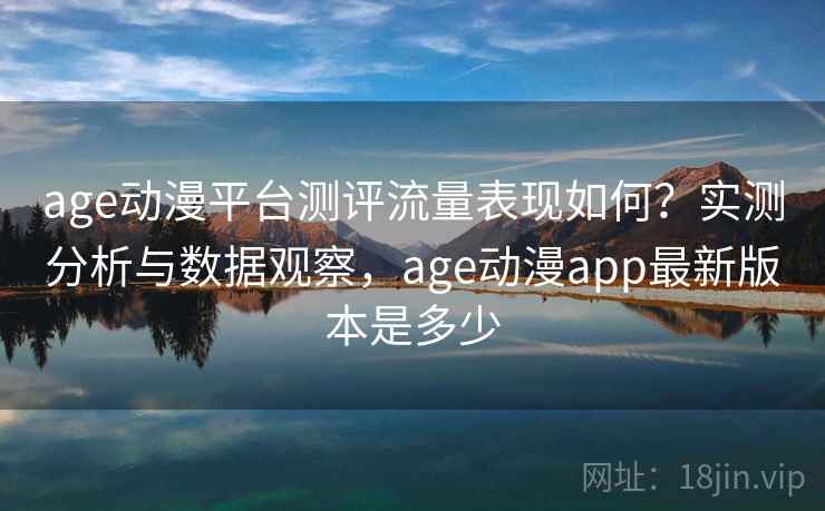 age动漫平台测评流量表现如何？实测分析与数据观察，age动漫app最新版本是多少
