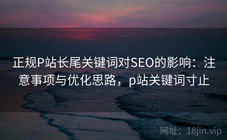 正规P站长尾关键词对SEO的影响：注意事项与优化思路，p站关键词寸止