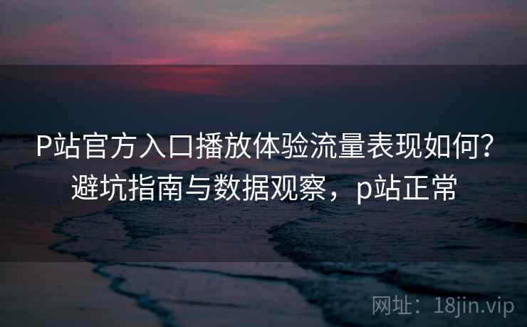 P站官方入口播放体验流量表现如何？避坑指南与数据观察，p站正常