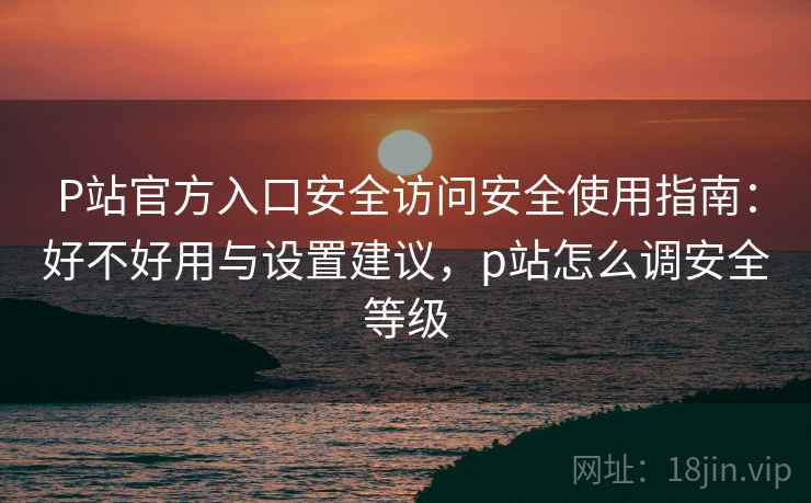 P站官方入口安全访问安全使用指南：好不好用与设置建议，p站怎么调安全等级