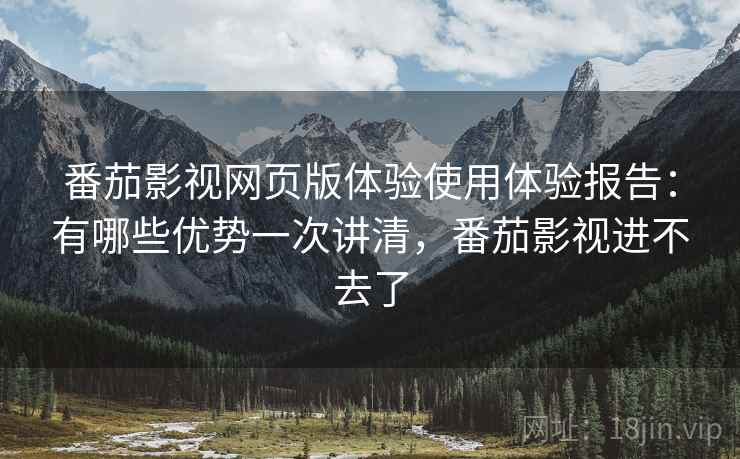番茄影视网页版体验使用体验报告：有哪些优势一次讲清，番茄影视进不去了