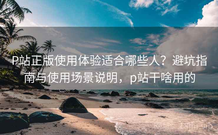 P站正版使用体验适合哪些人？避坑指南与使用场景说明，p站干啥用的