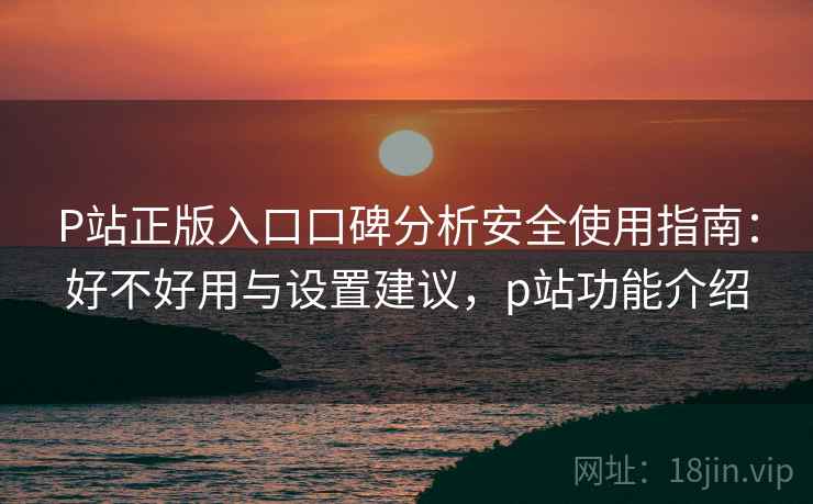 P站正版入口口碑分析安全使用指南:好不好用与设置建议,p站功能介绍 P站正版入口口碑分析安全使用指南:好不好用与设置建议,p站功能介绍