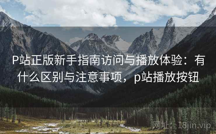 P站正版新手指南访问与播放体验：有什么区别与注意事项，p站播放按钮