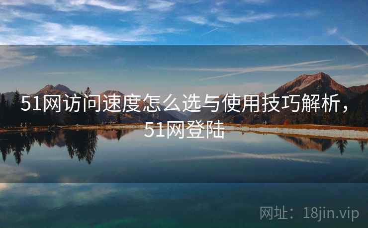 51网访问速度怎么选与使用技巧解析，51网登陆