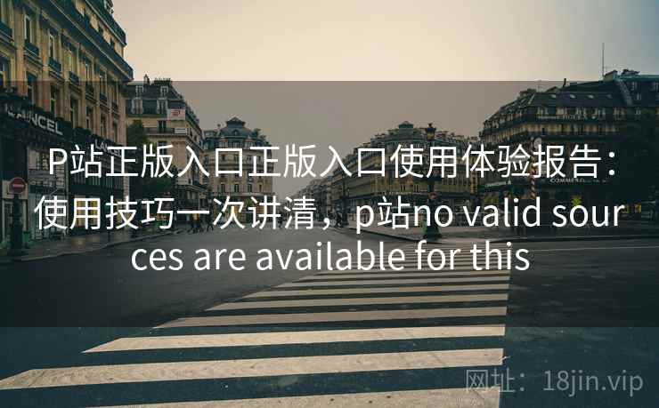 P站正版入口正版入口使用体验报告：使用技巧一次讲清，p站no valid sources are available for this