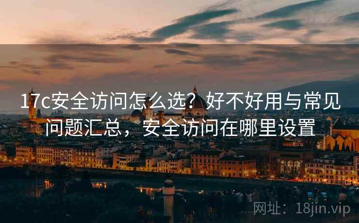 17c安全访问怎么选？好不好用与常见问题汇总，安全访问在哪里设置