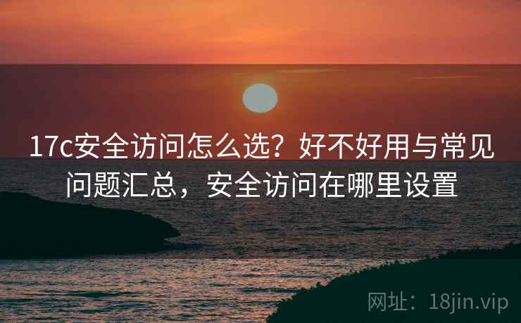 17c安全访问怎么选？好不好用与常见问题汇总，安全访问在哪里设置