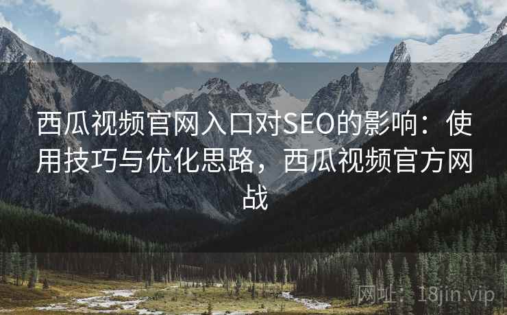 西瓜视频官网入口对SEO的影响：使用技巧与优化思路，西瓜视频官方网战