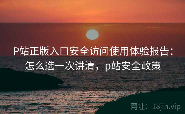 P站正版入口安全访问使用体验报告：怎么选一次讲清，p站安全政策