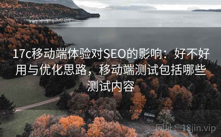17c移动端体验对SEO的影响：好不好用与优化思路，移动端测试包括哪些测试内容